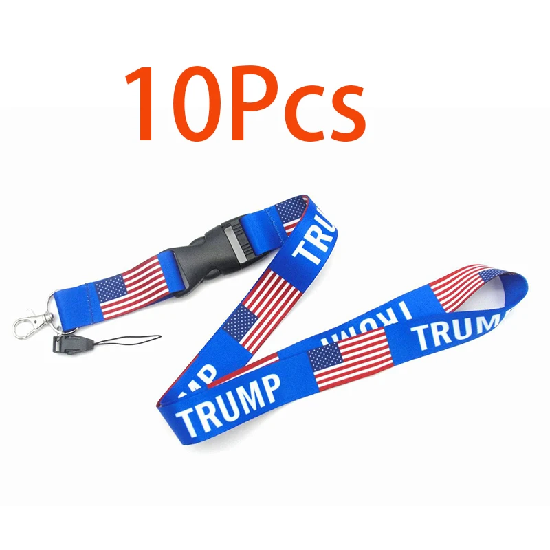 

10Pcs TRUMP Lanyard Neck Strap Keychians Trump Keyring Trump 2024