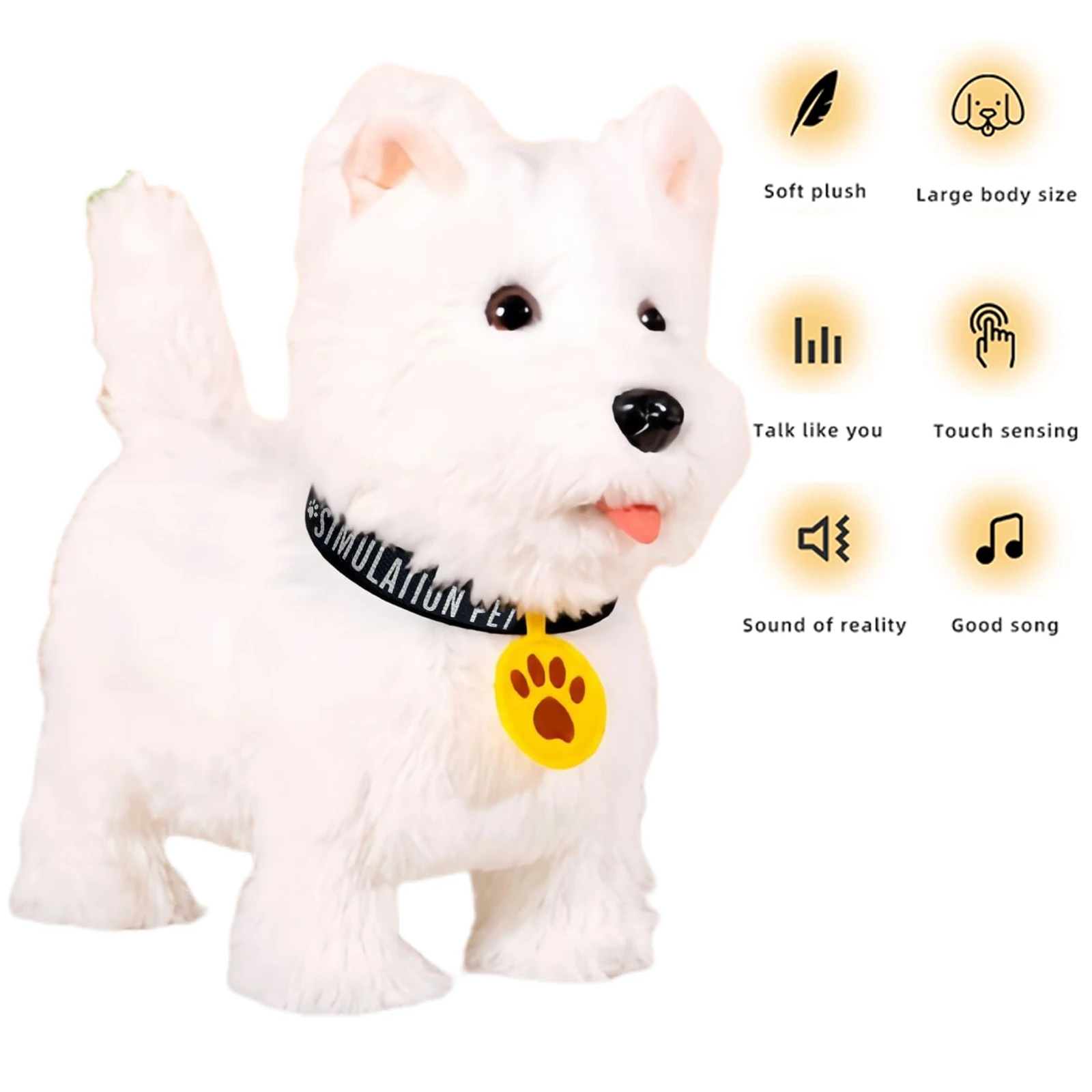 

Rechargeable Interactive Electronic Puppy Toy Talk Sing Repeat Walking Wagging Tail Plush Dog for Boys Girls