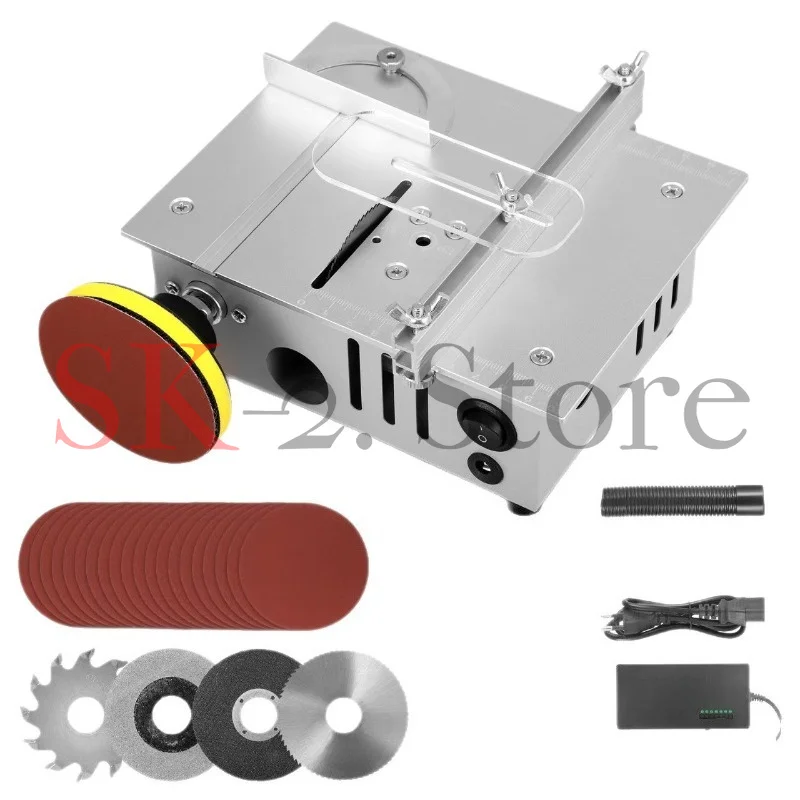 Double motor micro table saw 2 inch aluminum alloy mini chainsaw small cutting machine