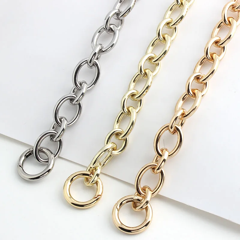 30/60/120cm Metal Bags Chain Purse Buckles Women Shoulder strap for bags replace Crossbody chain Bag Accessories Hardware