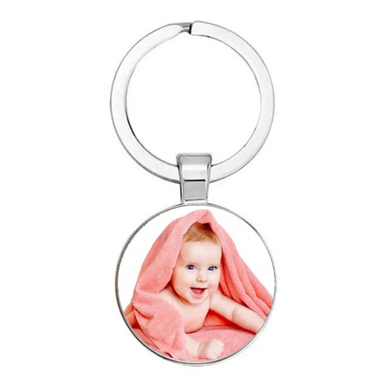 Personalized Custom Single-Sided Keychain Mom, Dad, Baby, Child, Grandpa, Parent, Angel Key Ring, Family Anniversary Gift