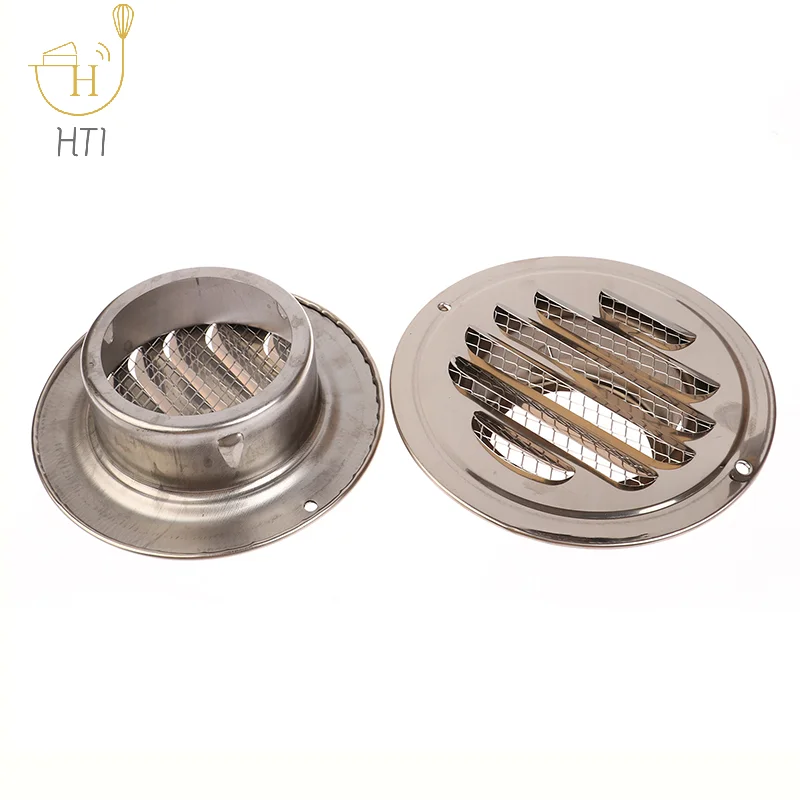 70/80/100/120/150MM Round Stainless Steel Air Vent Grille Insect Protection Home Exterior Wall Ducting Ventilation Tool image 6