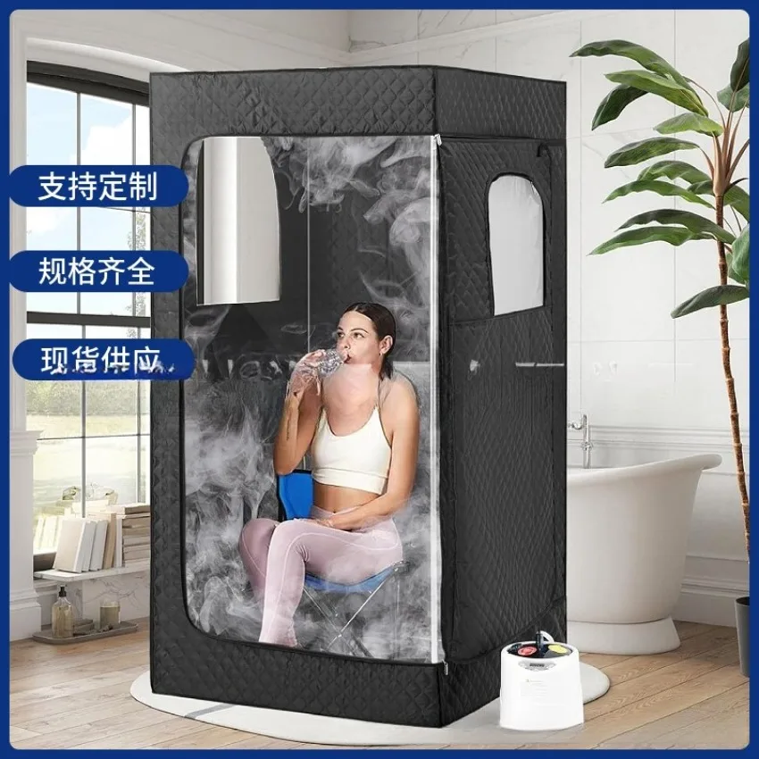 Foldable Polygonal Steam Sauna Box Full Body Sweat Cabin Home Portable Spa Steam Therapy Room
