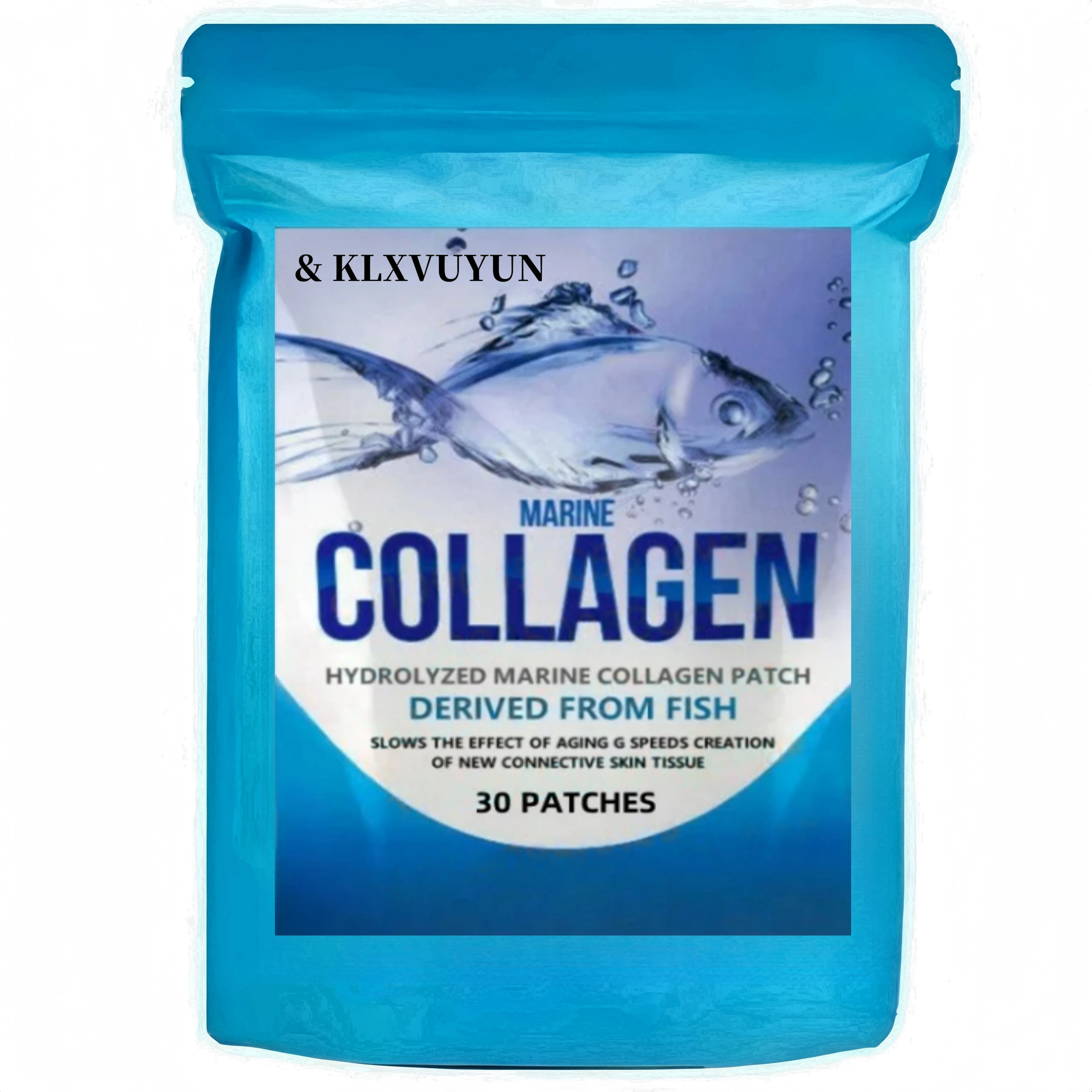 Hydrolyzed Fish Collagen Marine Tablets Skin Anti Ageing Tissue Joints 30 Patches, Transdermal Patches Made In The Usa