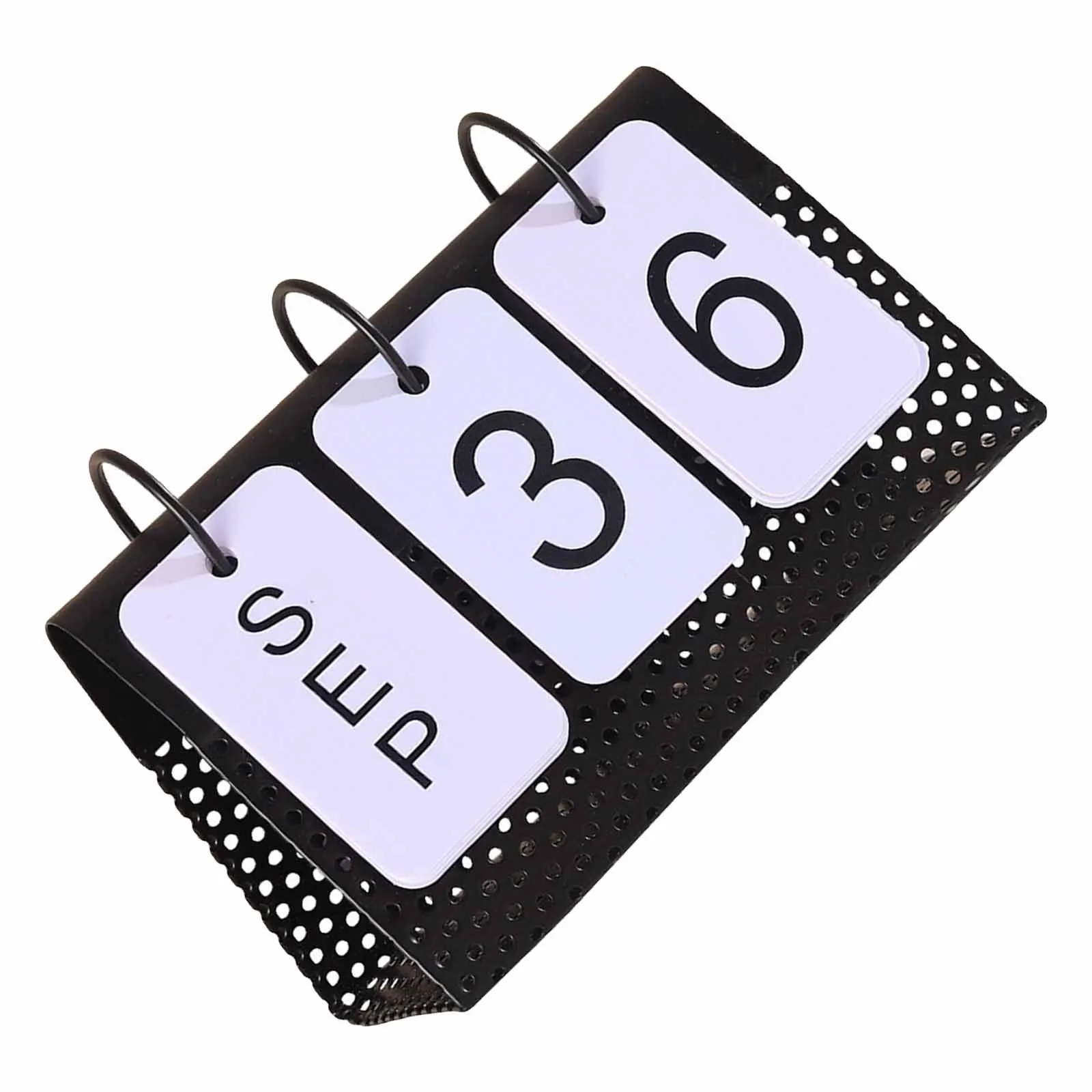 

1pc Metal Desktop Perpetual Flip Calendar For Home Office Tabletop Ornament Iron Frame Vintage Calendar Craft Household