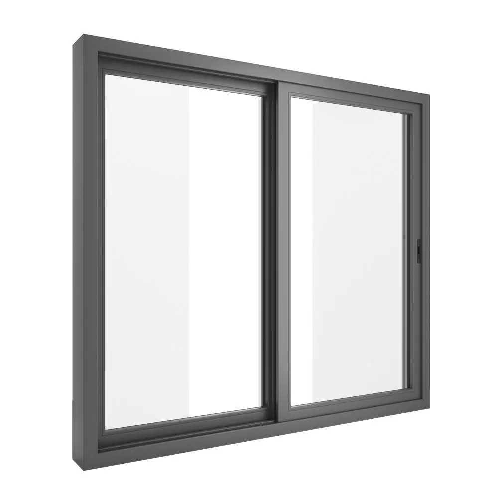 Sixinalu 1.5mm Non-Thermal-Break Normal Aluminum Profile 3 Tracks Double-glazed Glass Modern Style Custom-made Sliding Window