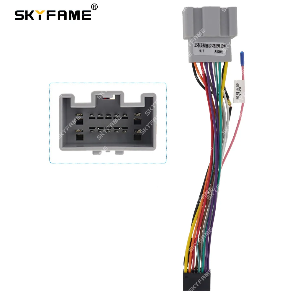 SKYFAME Car 16pin Wiring Harness Adapter Android Radio Power Cable For Buick Excelle Chevrolet Sail 3 Onix Prisma Spin
