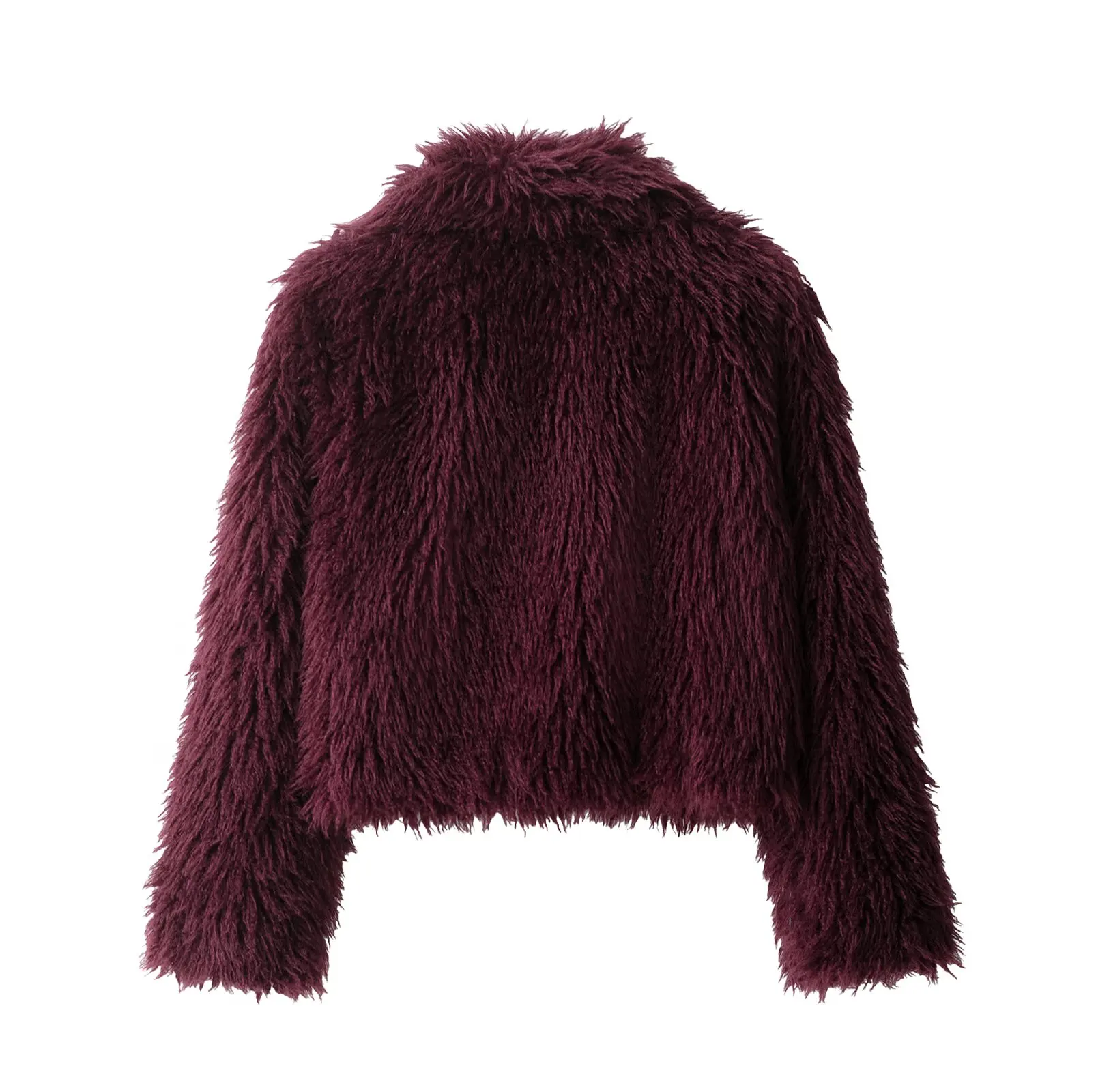 Feminino elegante casaco de pele do falso quente fofo solto manga longa lapela jaqueta outono inverno moda alta rua senhora outerwear