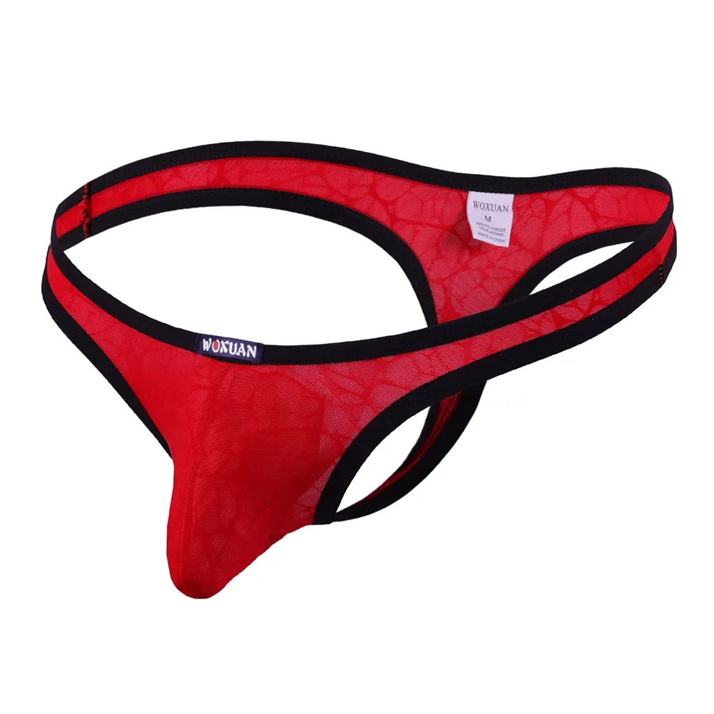 

G-String Underwear Black,Gray,White,Red,Dark Blue,Blue Men Thong 90 Polyamide 10 Spandex Classic Theme Panties