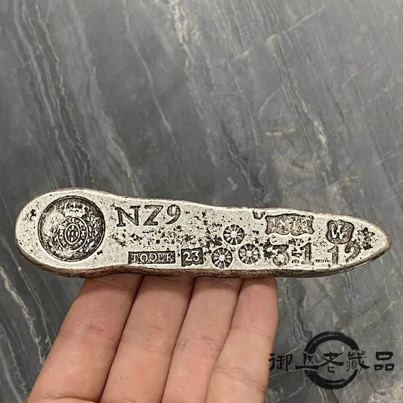 Folk white copper silver-plated pulp special-shaped silver bar Brazilian silver nugget Huai coin