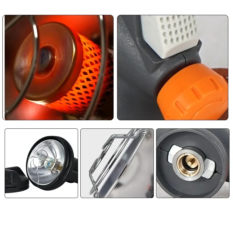 กลางแจ้งแบบพกพา Mini เครื่องทําความร้อนฤดูหนาว Camping ตกปลาเต็นท์เตาแก๊ส Burner เครื่องทําความร้อน Survival อุปกรณ์ Windproof สแตนเลส