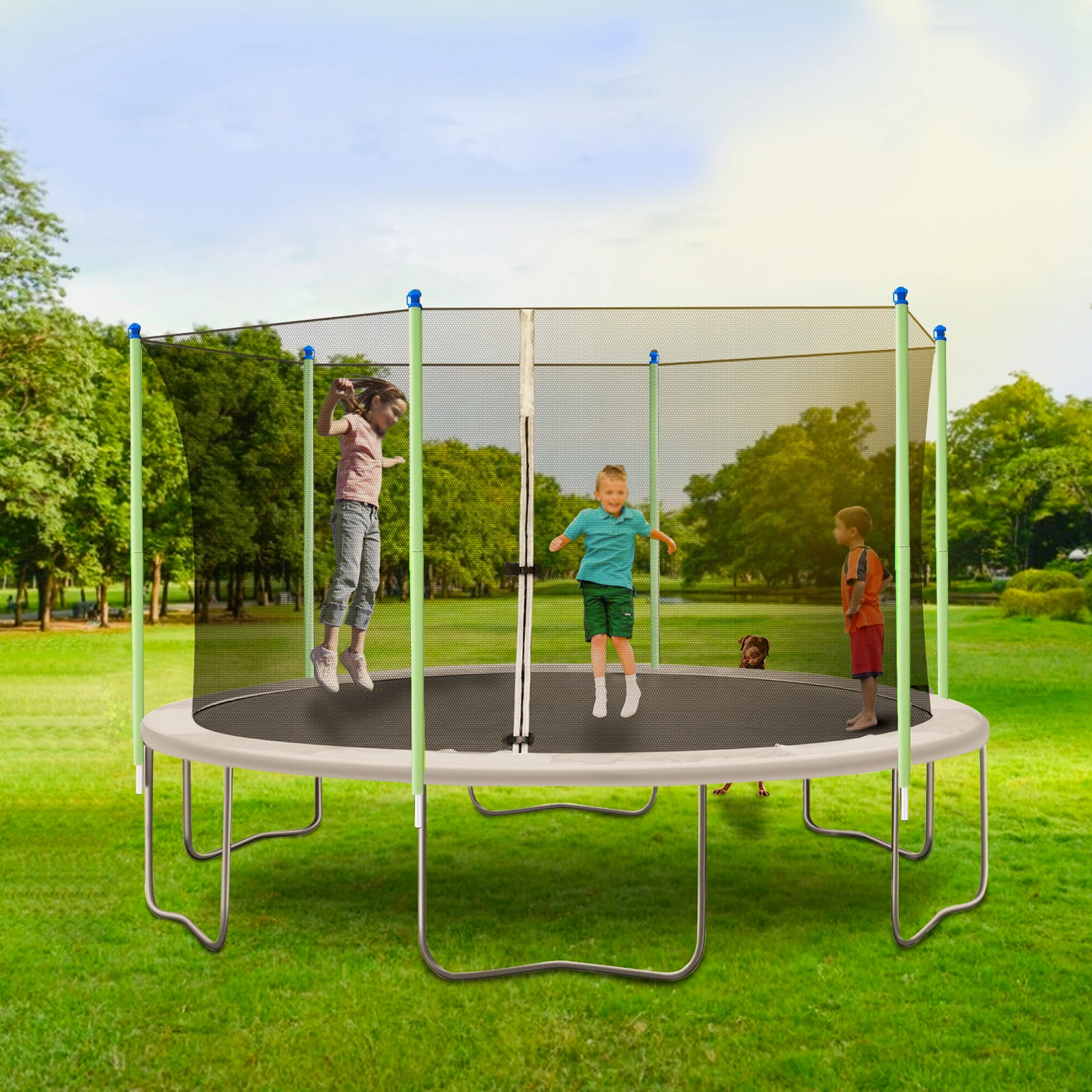 Green Trampolin-Netzstangen, Universal-Trampolin Replacement-Gitterstangen For Trampoline With Six Stangen Auf Spielplätzen, Zu Hause