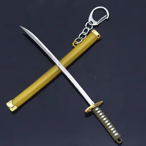 سلسلة مفاتيح أنيمي من قطعة واحدة للرجال والنساء، سيف Roronoa Zoro، سيف غمد، سكين ثلج، كاتانا، 8 ألوان، 15 سم أفضل 6 مبيعا من قطعة واحدة من سيف بروك - رقم 4