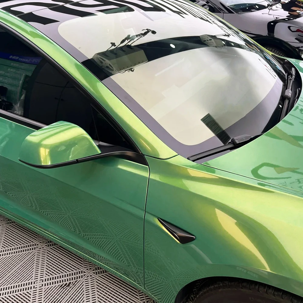 

Автомобильная виниловая водостойкая глянцевая пленка для домашних животных, переливающаяся изумрудная металлическая пленка для изменения цвета, ПВХ, самоклеящаяся декоративная наклейка, наклейка