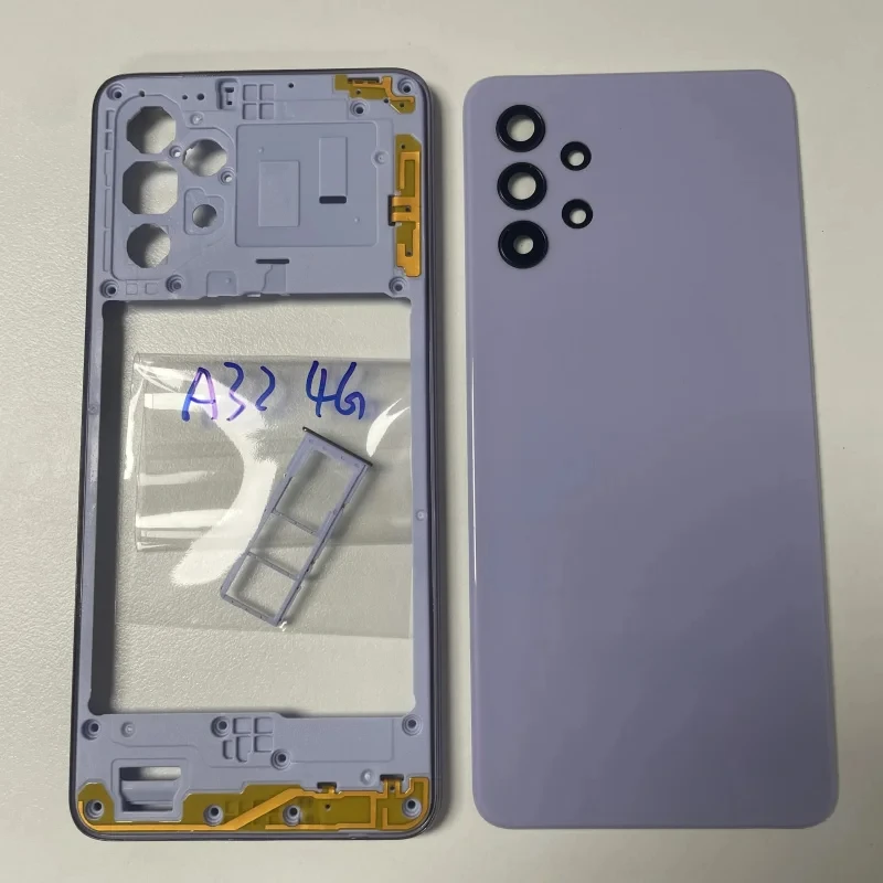

Repair parts full housing case for Samsung Galaxy A32 4G A325 middle frame cover battery back cover rear door cover