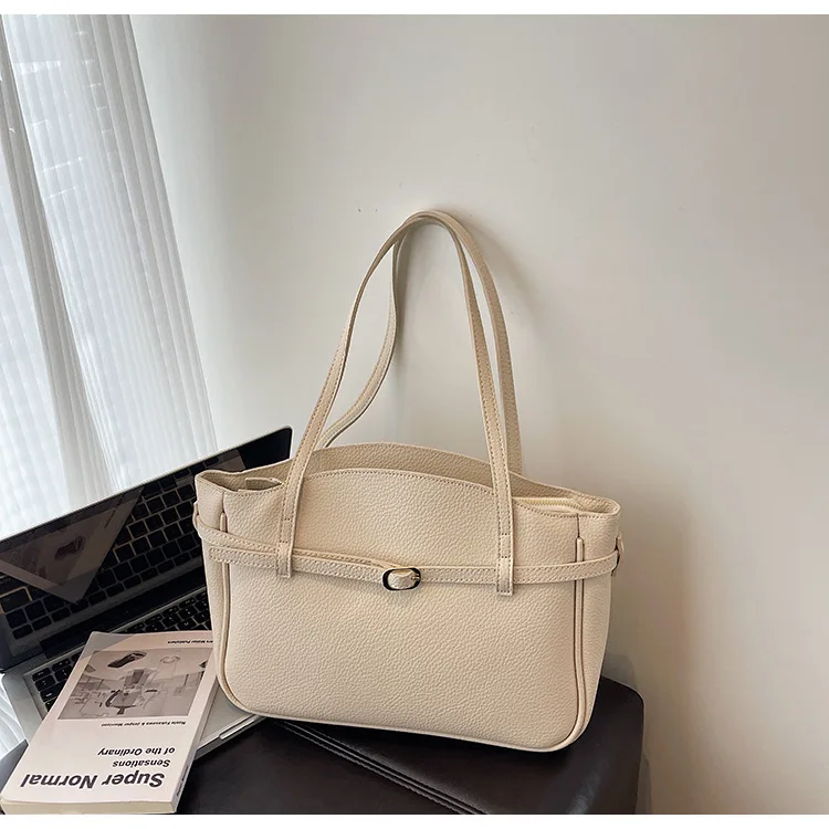 

2025 Textured Oversized Tote Bag, Women's Spacious Shoulder Bag for Work & Weekend, Trendy Casual Crossbody Purse