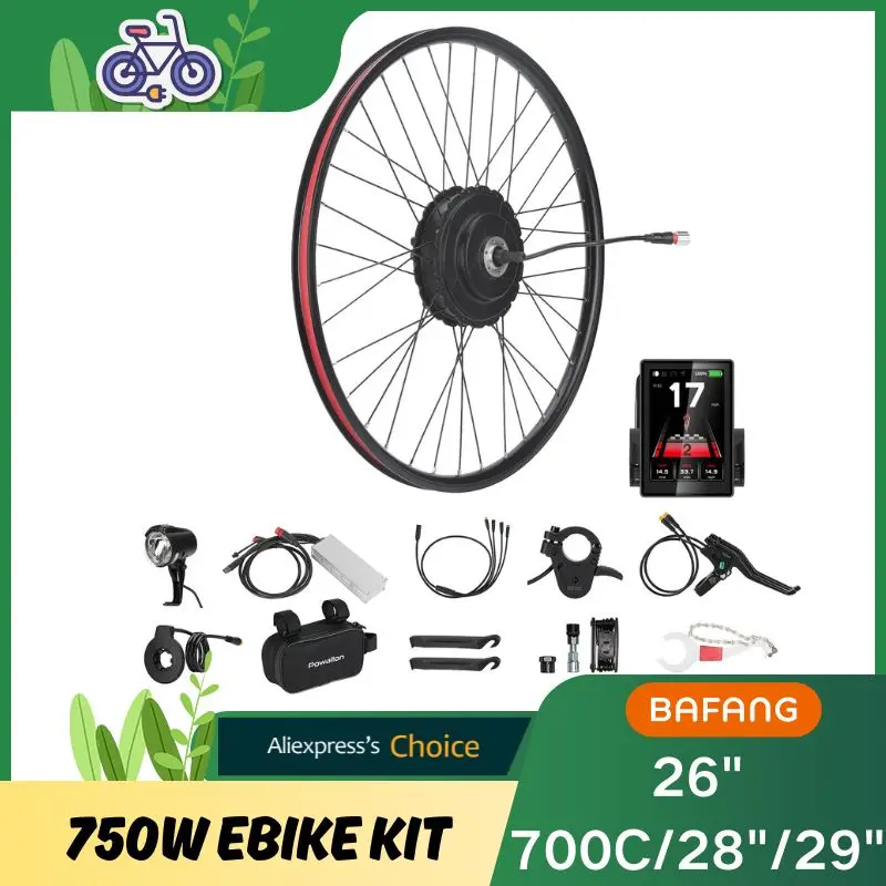 Bafang Electric Bike Conversion Kit with Battery (Optional) – Upgrade Your Bicycle to eBike with a Powerful 750W Rear Hub Motor