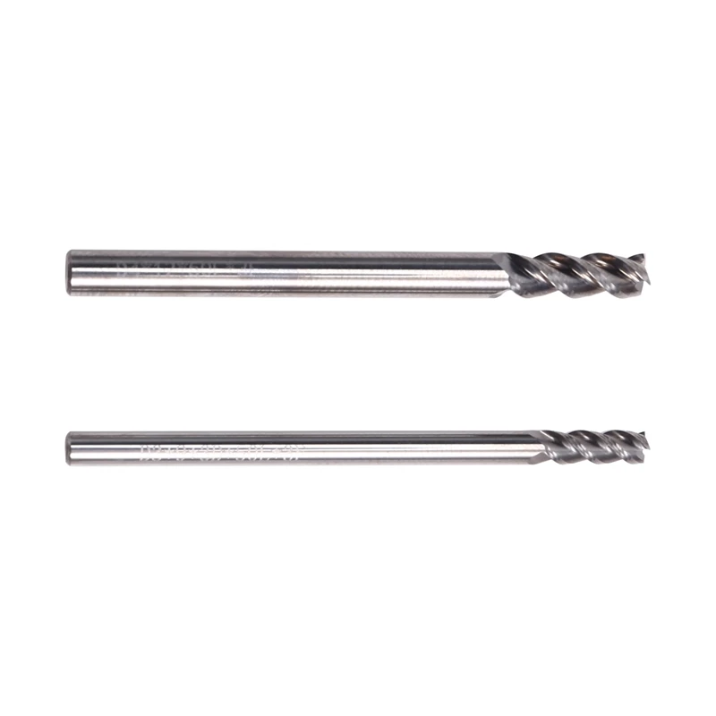 2PCS HSS 4-Flutes High Hardness Steel Straight Shank End Mill For CNC Machine Tools Metal Processing Milling Cutter