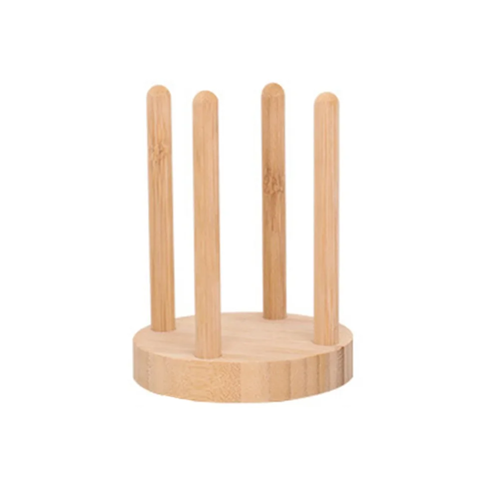 

1/2 Grids Disposable Cup Storage Holder Round Removable Wood Paper Cup Dispenser Non-slip Bottom Space Saving