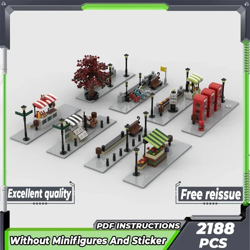 

Street View Model Moc Building Bricks Various Corner Scene Technology Modular Blocks Gifts Christmas Toys DIY Sets Assembly