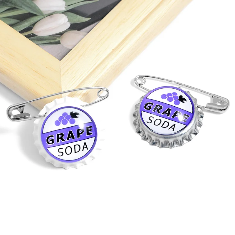 3er-Set Kreative Trauben-Soda-Flaschenverschluss-Emaille-Pins Spanische Flork Meme Hantel-Brosche Lustiges Abzeichen Schmuck Geschenk Großhandel – Detail 6