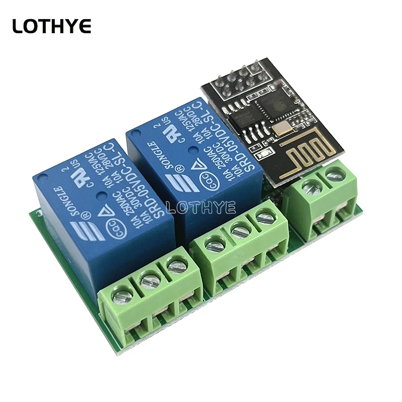 DC 5V ESP8266 ESP-01 / ESP-01S Dual Channel Wireless WIFI Relay Module 2 Channel ESP01 Low Level Control For DIY Smart Home