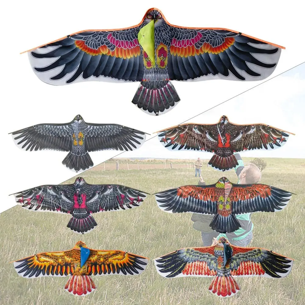 Fashion 1.1m Eagle Kite 30 Meter Kite Line Flat Flying Toys Gift Multi Style Bird Kites Garden