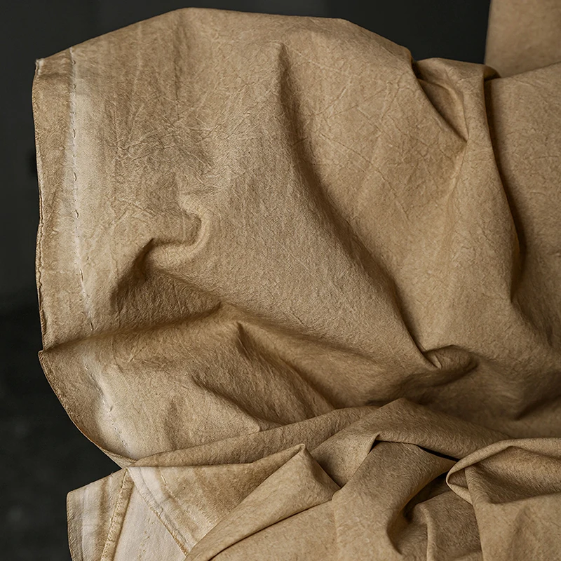 

50x155cm Fried Color Mottled Textured Cotton Fabric Retro Cotton Linen Texture Cloth DIY Coat Shirt Clothing Design Fabric