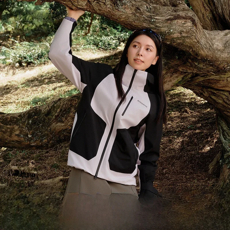 

Куртка-пуховик Bosideng 3-в-1 для женщин, 90% гусиный пух, с капюшоном, ветрозащитная, из полиэстера, на молнии, теплая