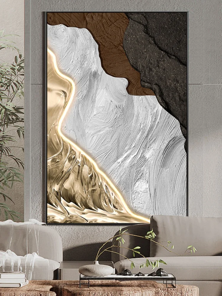 2026 Modern Abstract Light with Illuminated Interior Painting LED Wall Light Living Room Dining Room Bedroom Bedside Decoration