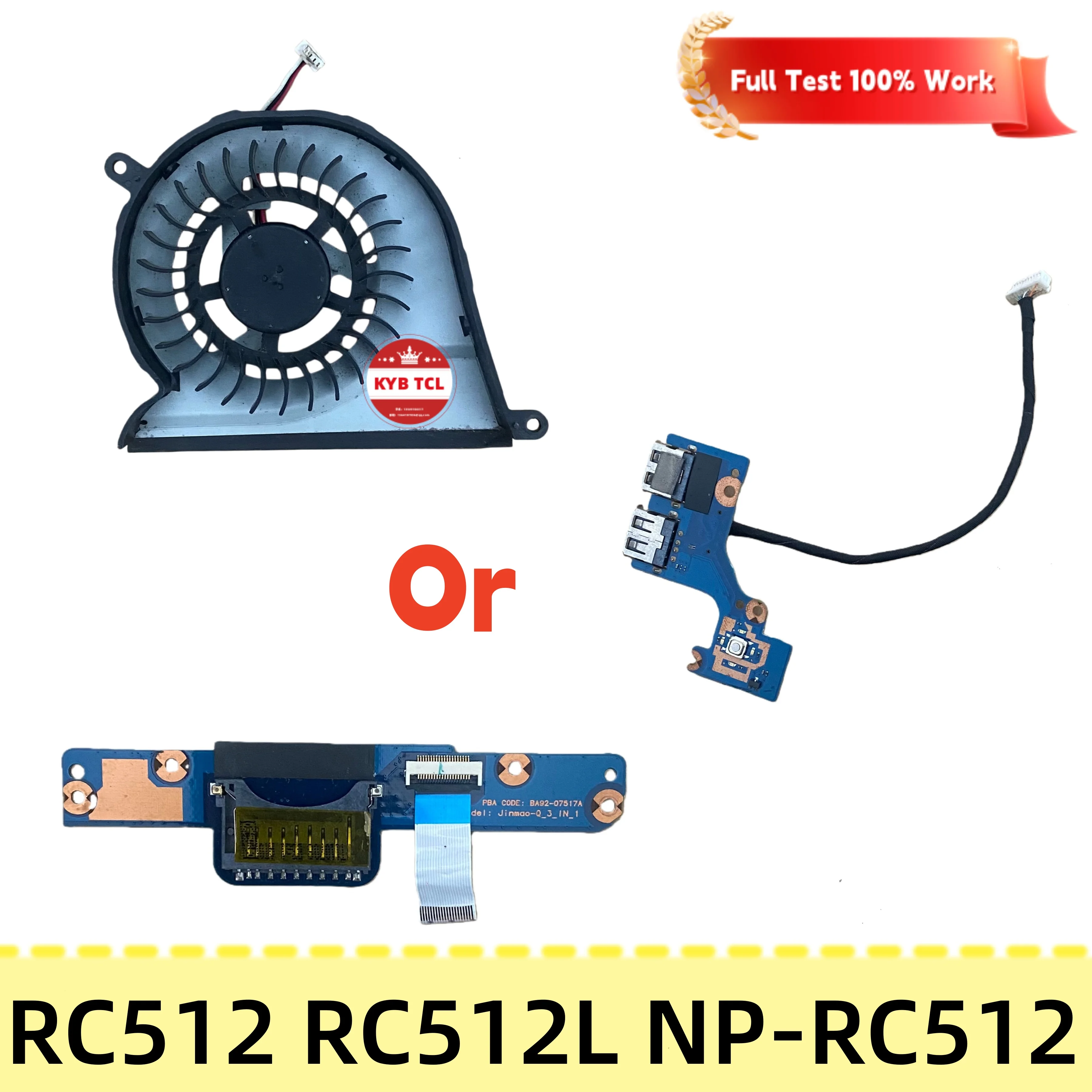 BA31-00101A BA92-07515A BA92-07517A для Samsung RC512 RC512L NP-RC512: плата кнопки питания USB, кабель, кнопка мыши тачпада, плата SD, вентилятор
