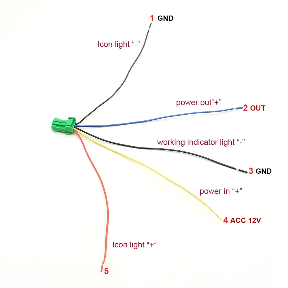 Car Led Light Switch Garage Button with Wire For Toyota Camry V70 2018 Avalon Rav4 2020 prado 150 Hiace Corolla Altis 2019