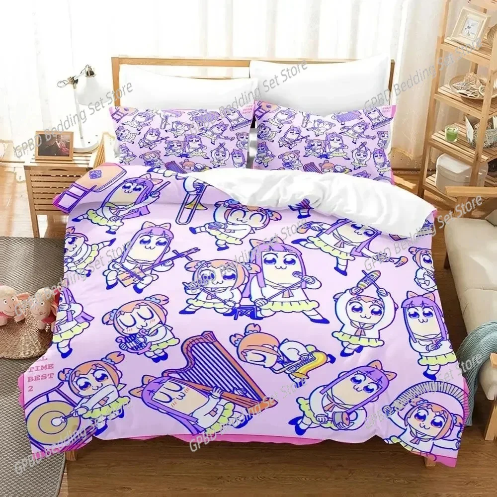 

Anime Pop Team Epic PIPI Bedding Set Duvet Cover Bed Set Quilt Cover Pillowcase Comforter king Queen Size Boys Adult Bedding Set