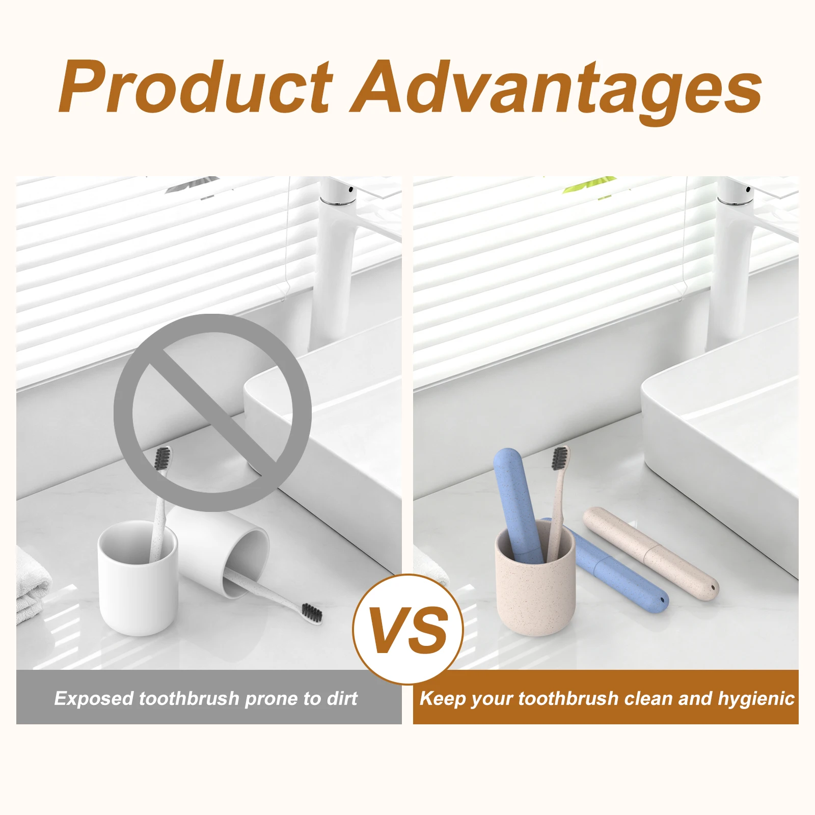 Toothbrush Box Holder Cover, Portable Travel Storage Case