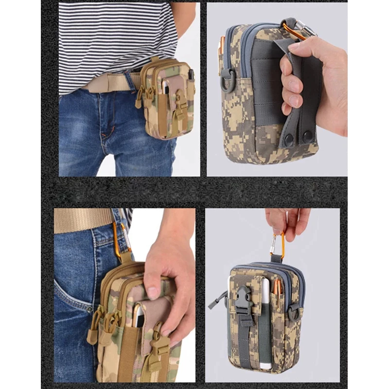 Sac à main militaire tactique pour hommes, sacoche banane à ceinture pour les jambes et les hanches, style kangourou