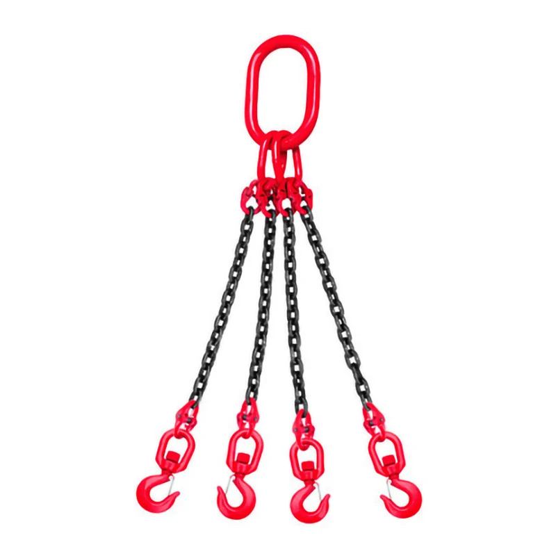 2000kg Steel Grade 80 4 Leg Lifting Chain Sling  with Hooks