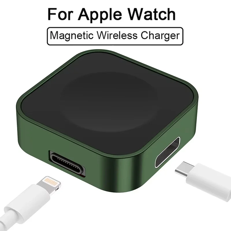 Portable Wireless Watch Charger Type C / L Double Interface Magnetic Watch Fast Charger For Apple Watch 9 8 7 6 5 4 3 SE Series