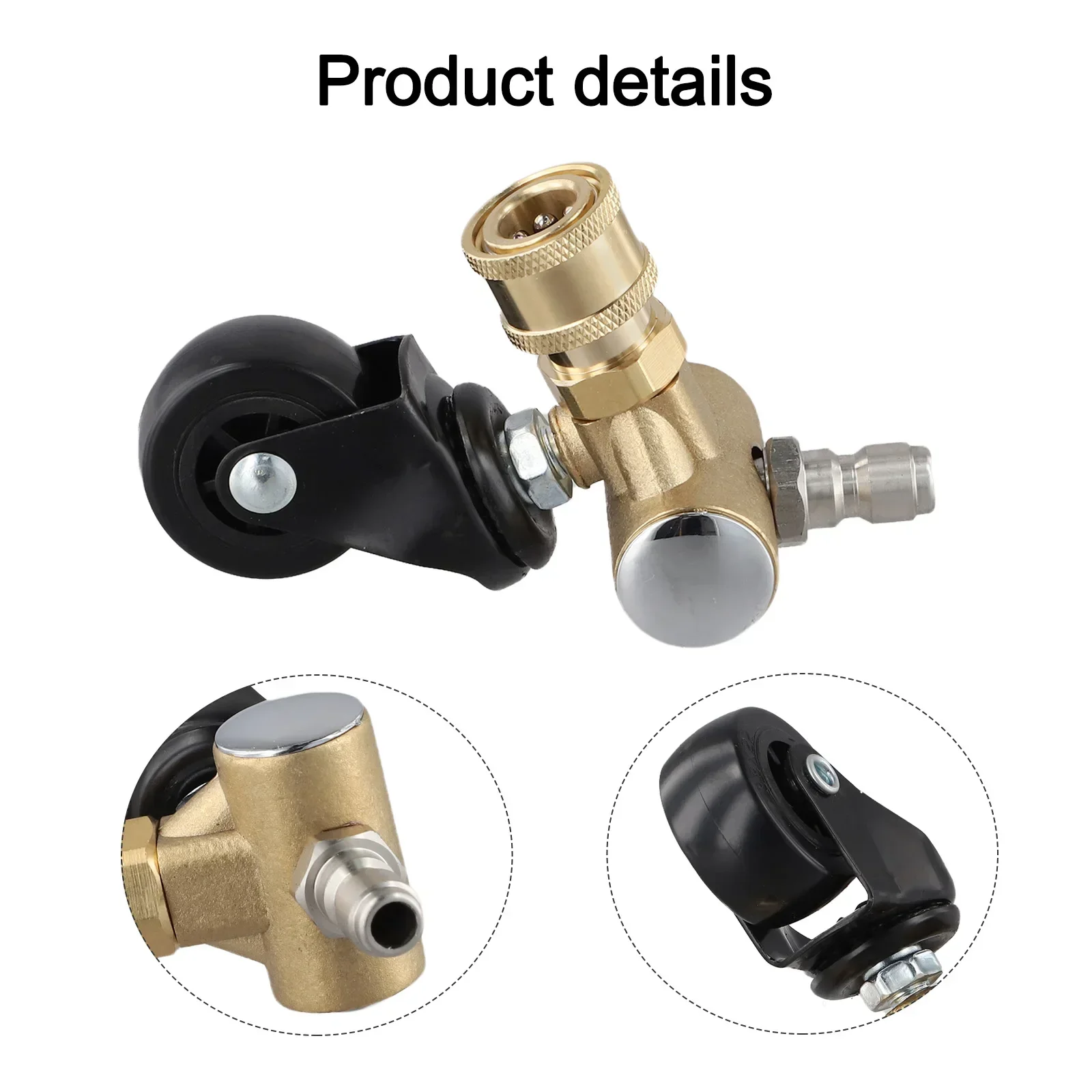 

Адаптер для поворотного колеса Адаптер для очистителя высокого давления Эффективное оборудование для чистки автомобиля Емкость 4000 фунтов на квадратный дюйм