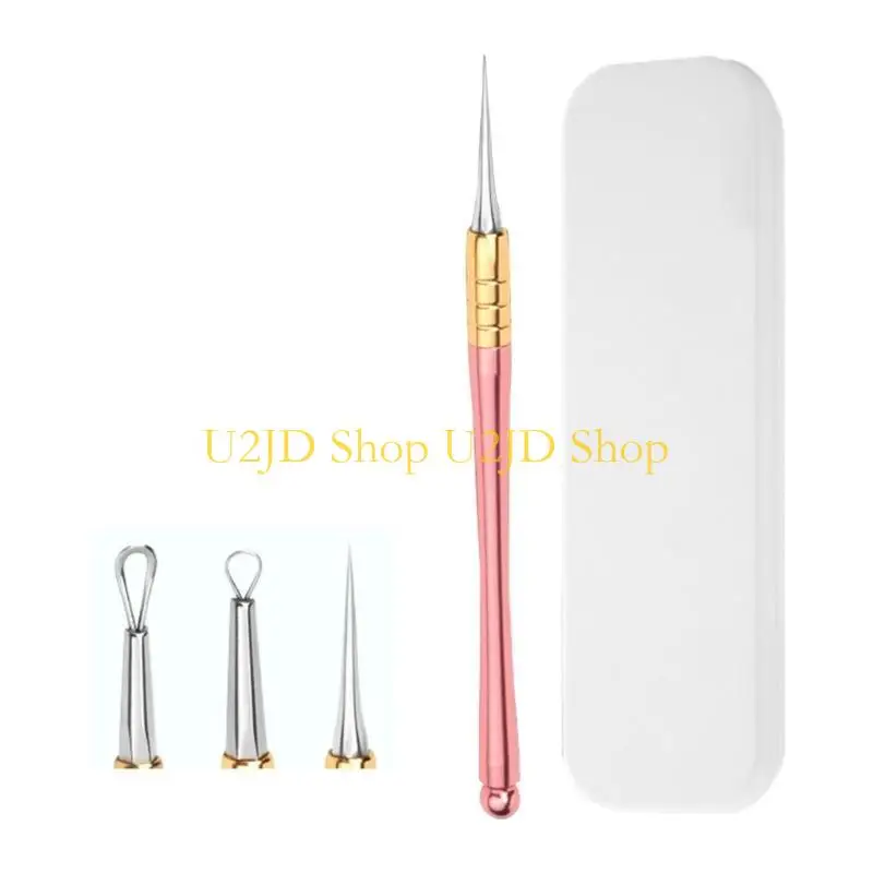 U2JD 3 in 1 acnes gereedschapset voor Blackhead en Pimple Removal met precieze pincet