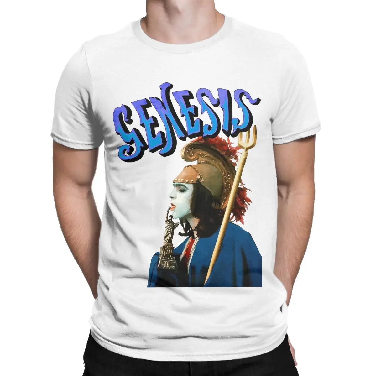 Genesis Gabriel Men's T Shirts Novelty Tees Short Sleeve Crewneck T-Shirts 100% Cotton Birthday Present Clothing