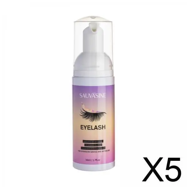

5x50ml Professional Eye Lashes Foam Cleaner Extension Shampoo Makeup Remover