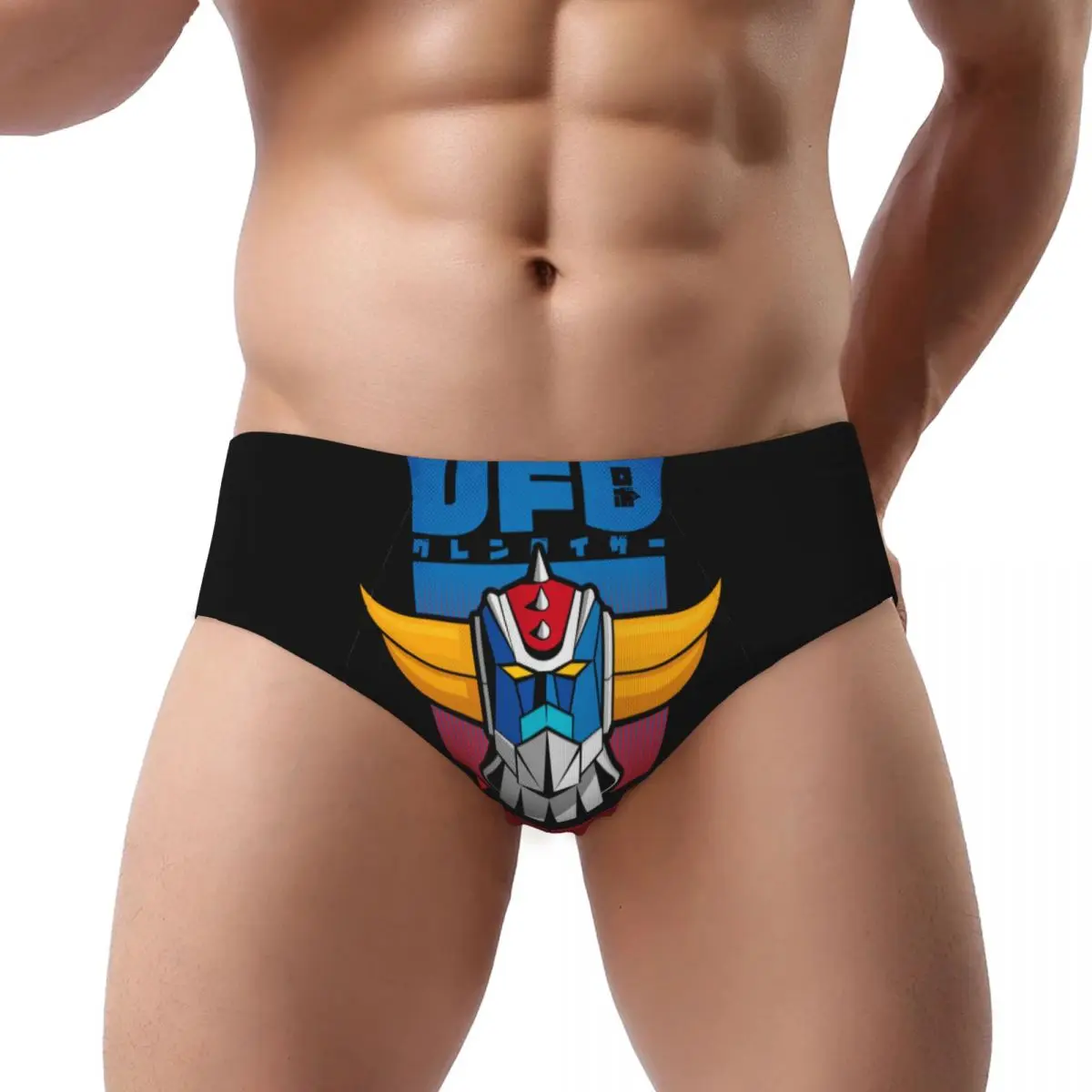 Custom Men Mazinger Z Anime Panties Underwear Male Stretch UFO Robot Goldorak   Briefs Underpants