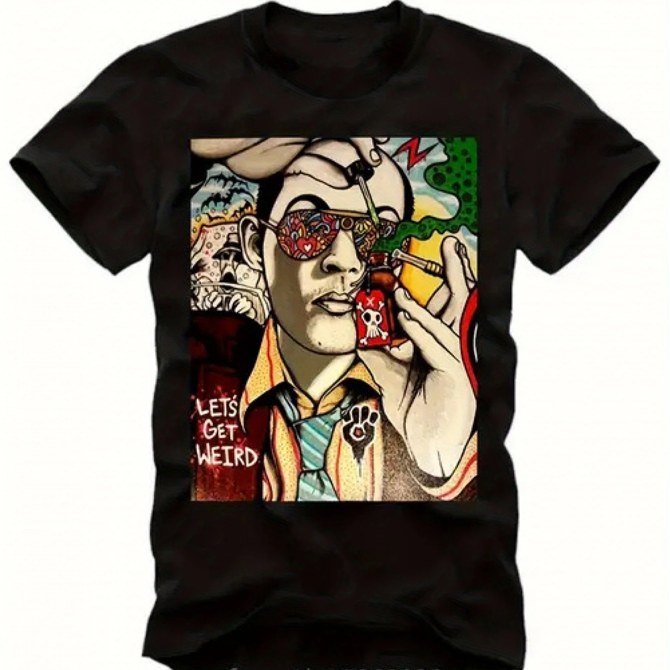 Fear and Loathing in Las Vegas Fashion Printed T-Shirt 100% Cotton O-Neck Short Sleeve Summer Casual Mens T-shirt Streetwear