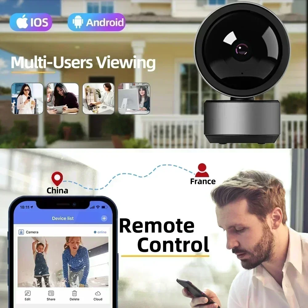 Tuya IP Wifi Telecamera Video Sorveglianza Sicurezza Baby Monitor 5MP HD Visione notturna Audio bidirezionale Monitoraggio automatico Telecamera Smart Home