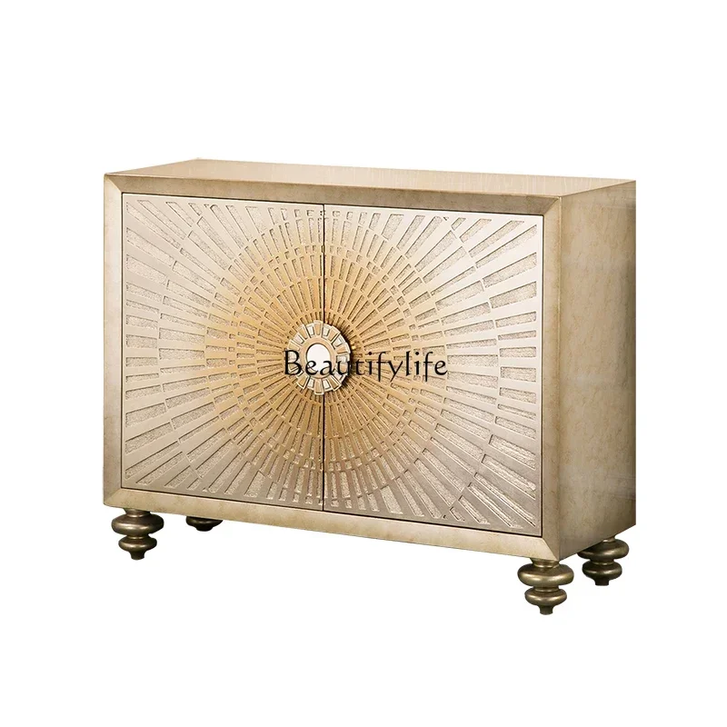 

12Nordic elegant style side cabinet porch large capacity storage shoe cabinet