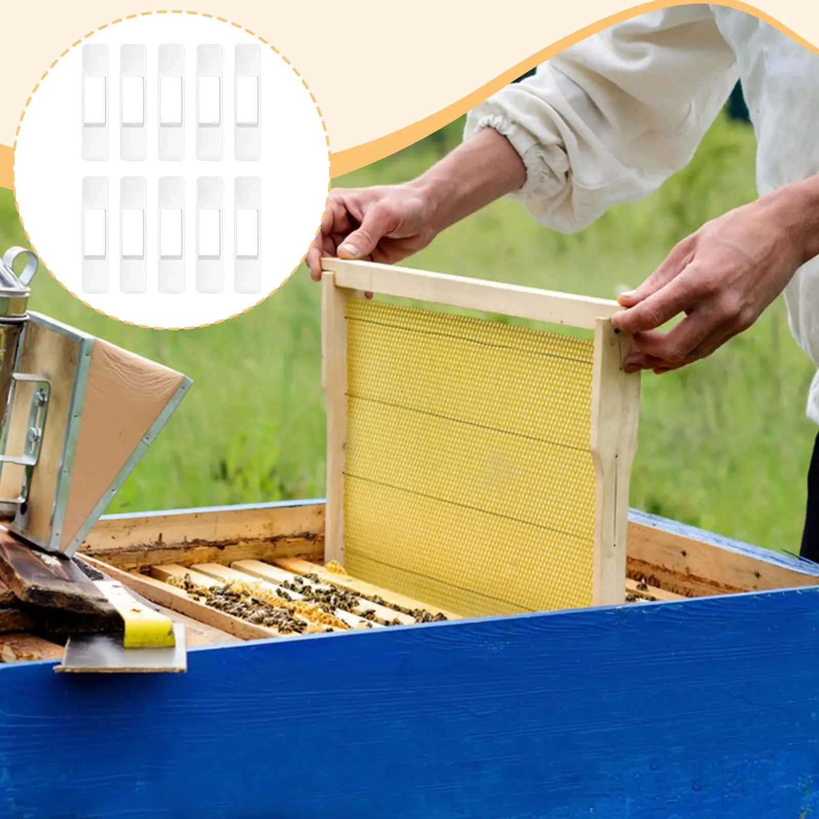 

10 Pieces Bee Hive Frame Spacing Tools High Performance Beehive Frame Spacer