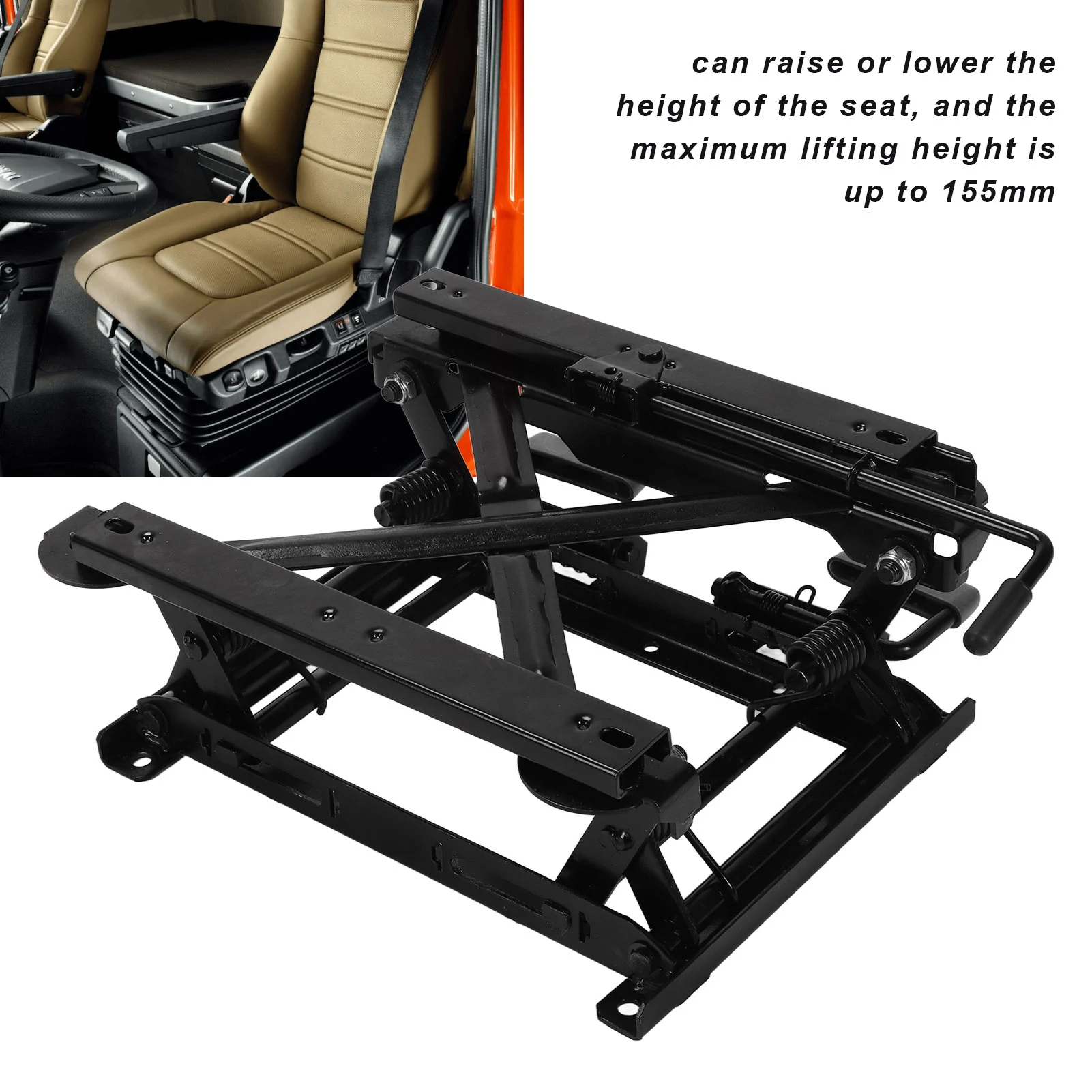 

Подъемное основание сиденья, прочная высокопрочная сталь, высота подъема 155 мм, износостойкий, прочный регулятор высоты сидений для автомобиля с левым рулем