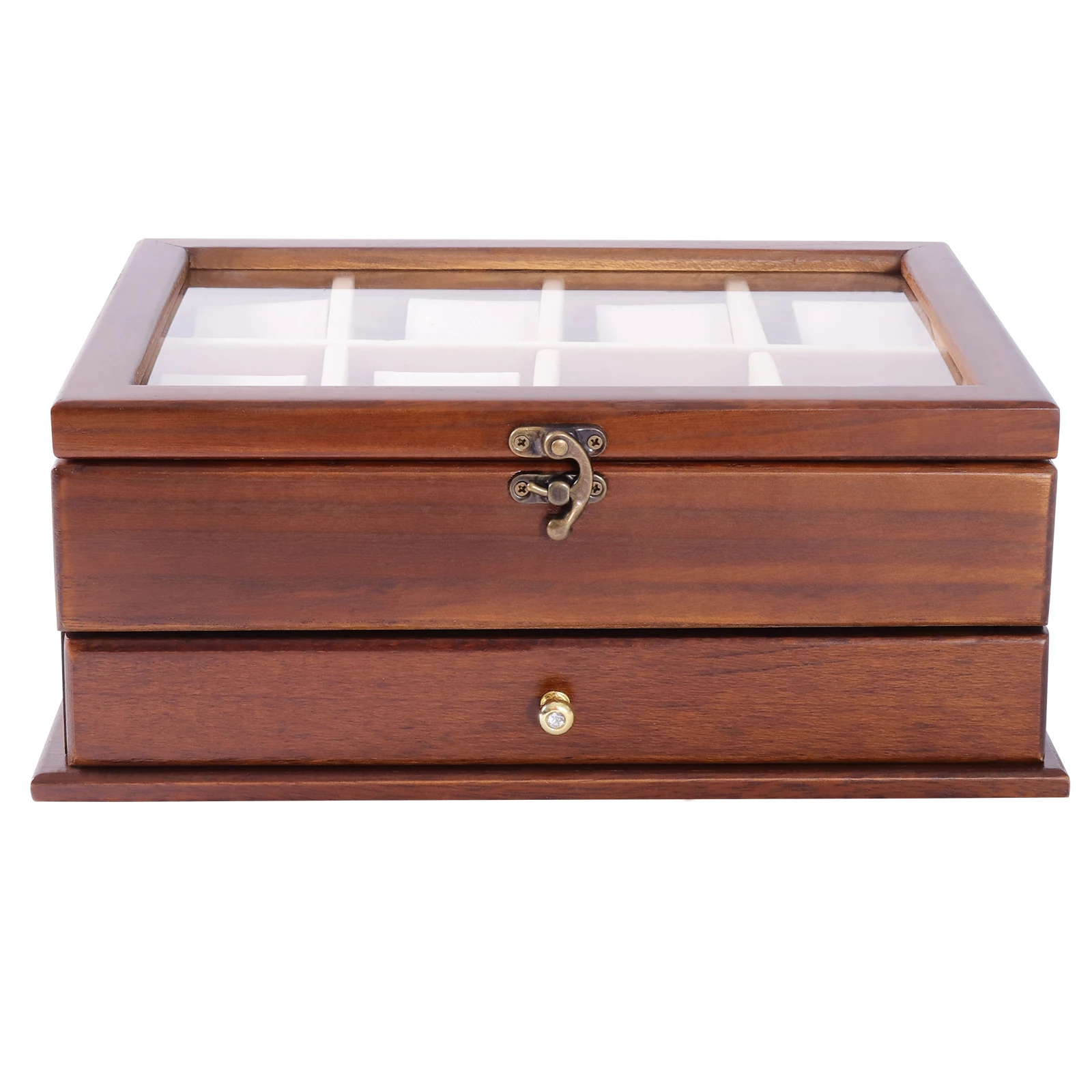 

Elegant Watch Box: Wooden Storage with Soft Pillows and Flocked Fabric Lining for Safe and Stylish Display
