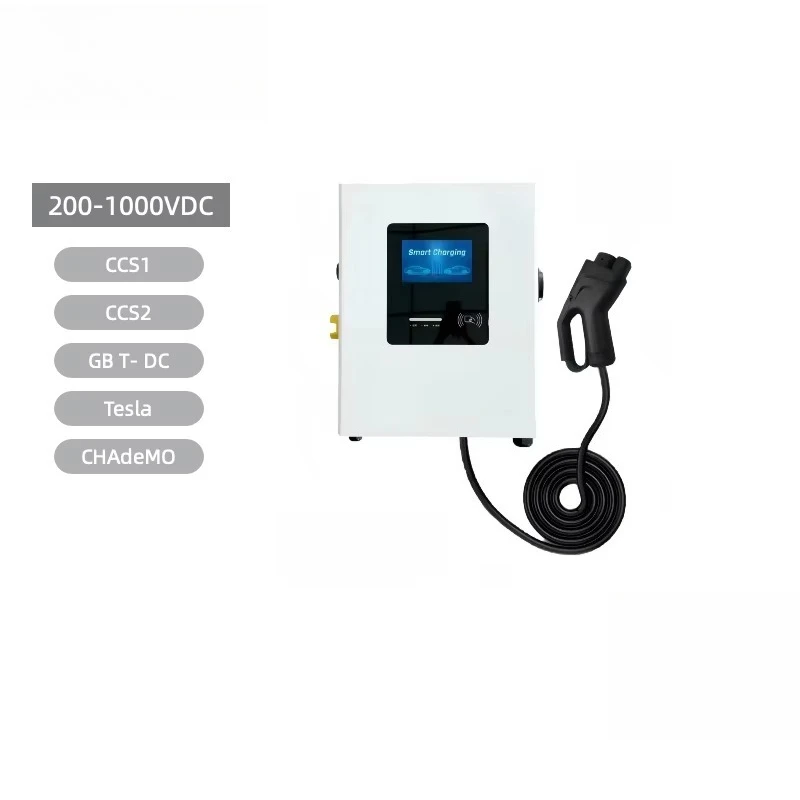 High Power 40kW Wall DC EV Charger IP54 Waterproof Multi Protection Commercial Parking Charging Pile
