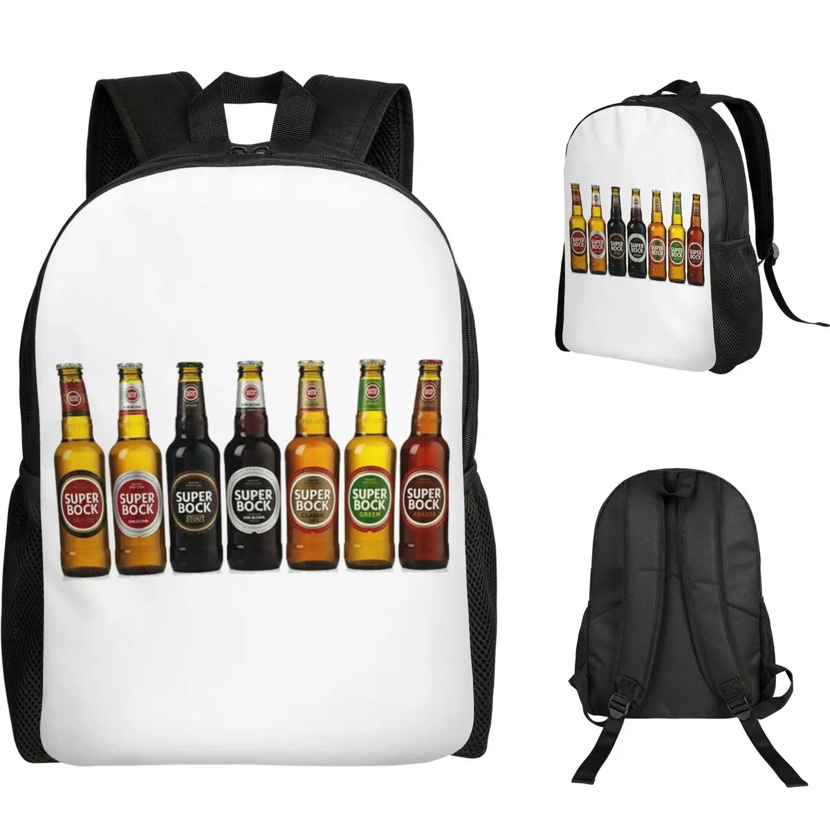 

Super Bock Student Backpack School Bag Hiking Travel Daypack for Men Women Fashion Bookbag Shoulder Bags